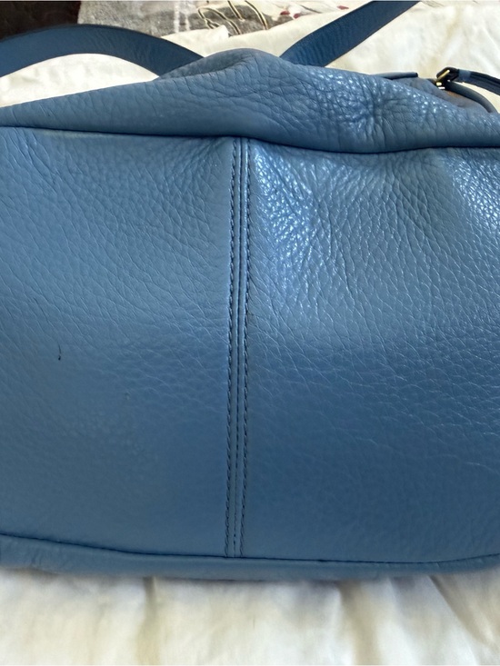 Cole Haan Pebbled Blue Leather Backpack - Sleek Everyday Carry